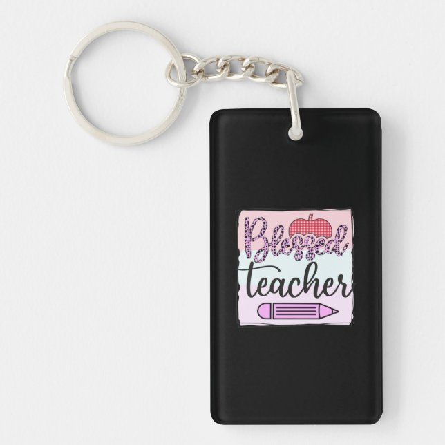 Porte-clefs Enseignant de la Journée béni (Devant)