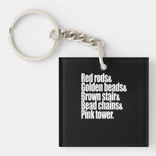 Porte-clefs Enseignant Montessori (Devant)