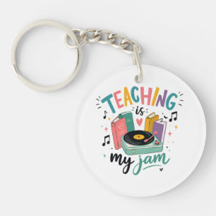 Porte-clefs Enseignement Rétro Est Mon Jam Disque Vinyle Ensei