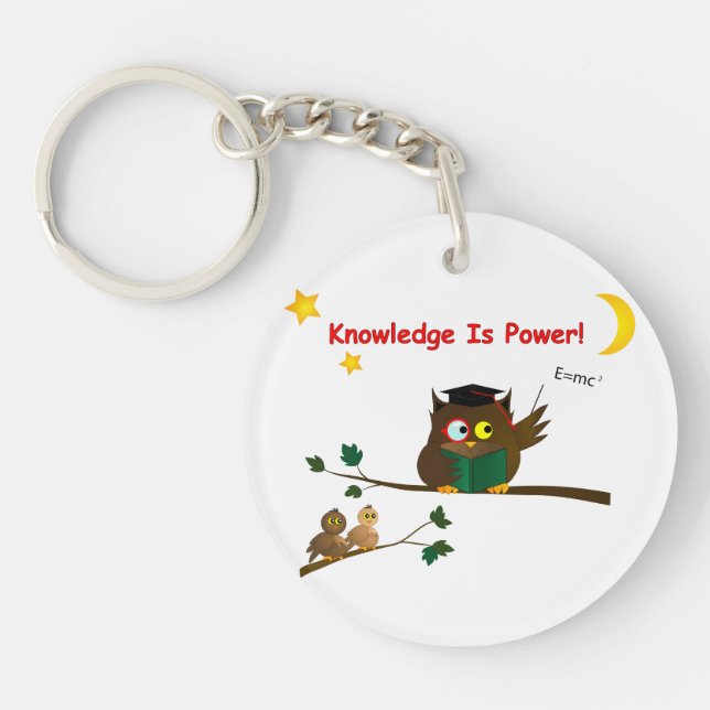 Porte-clefs Enseigner la chouette avisée (Devant)