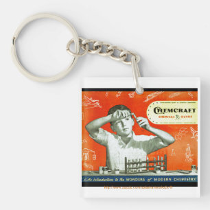 Porte-clefs "Ensemble de chimie professionnel pour enfants vin
