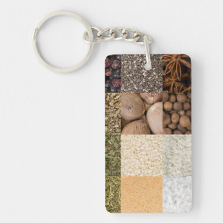 Porte-clefs Ensemble de collages d'épices et d'ingrédients ali