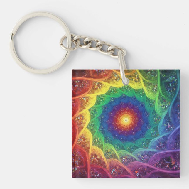 Porte-clefs Ensemble de Julia fractal avec style de moulin à v (Devant)