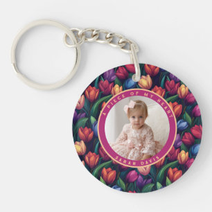 Porte-clefs Ensembles Cadeaux Vintage pour Femmes Photo Tulipe