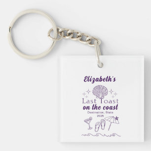 Porte-clefs Enterrement de vie de jeune fille sur la plage, de
