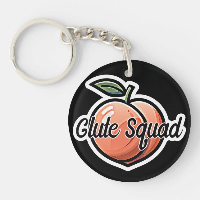 Porte-clefs Entraînement Glute Squad Peach Fitness (Devant)
