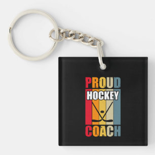 Porte-clefs Entraîneur de hockey fière couleur