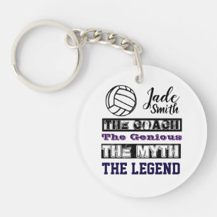Porte-clefs Entraîneur de slogan de légende de net-ball