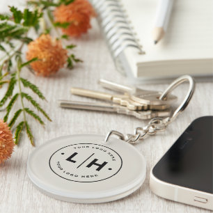 Porte-clefs Entreprise de logo QR personnalisé moderne