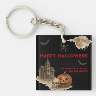 Porte-clefs Entrez Si Vous Osez - Maison Halloween Éffrayante 