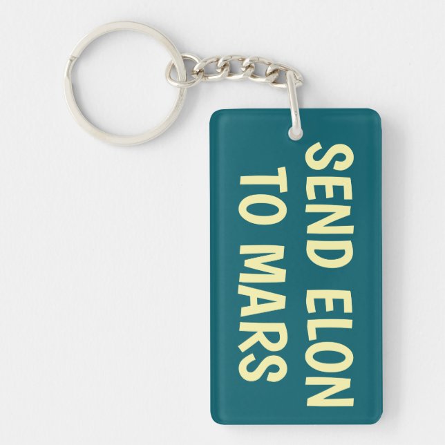 Porte-clefs Envoyer Elon au Porte - clé Mars (Devant)