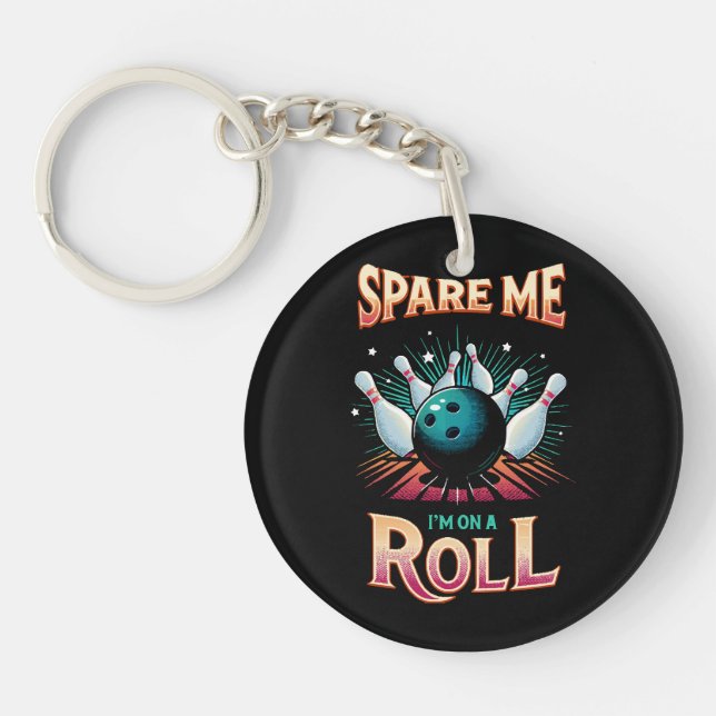 Porte-clefs Épargnez-Moi Je suis sur un Roulement - Bowling (Devant)