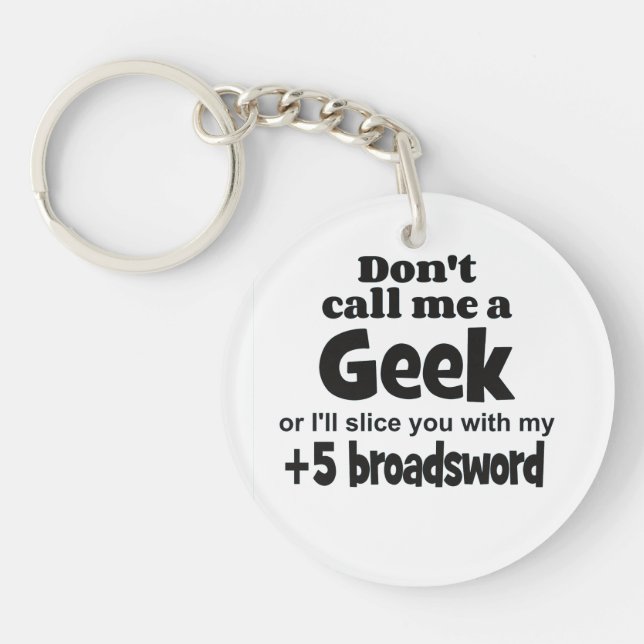 Porte-clefs épée geek (Devant)