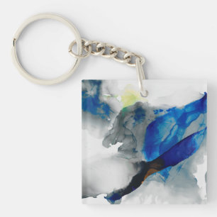 Porte-clefs Ephéméral - Bleu et gris