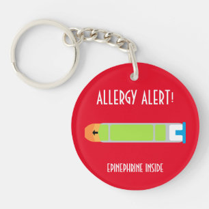 Porte-clefs Epinephrine Inside Allergy Alert Enfants Personnal