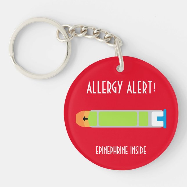 Porte-clefs Epinephrine Inside Allergy Alert Enfants Personnal (Devant)