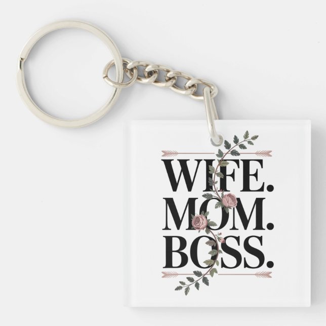 Porte-clefs Épouse. Maman. Patronne. (Devant)