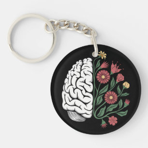 Porte-clefs Équilibre d'esprit : la nature rencontre l'intelli
