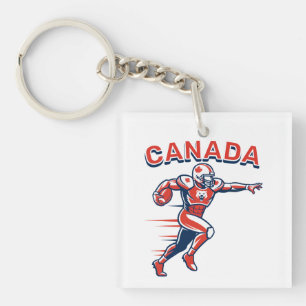 Porte-clefs Équipe Canada Football Dynamique Athlète Patriotiq