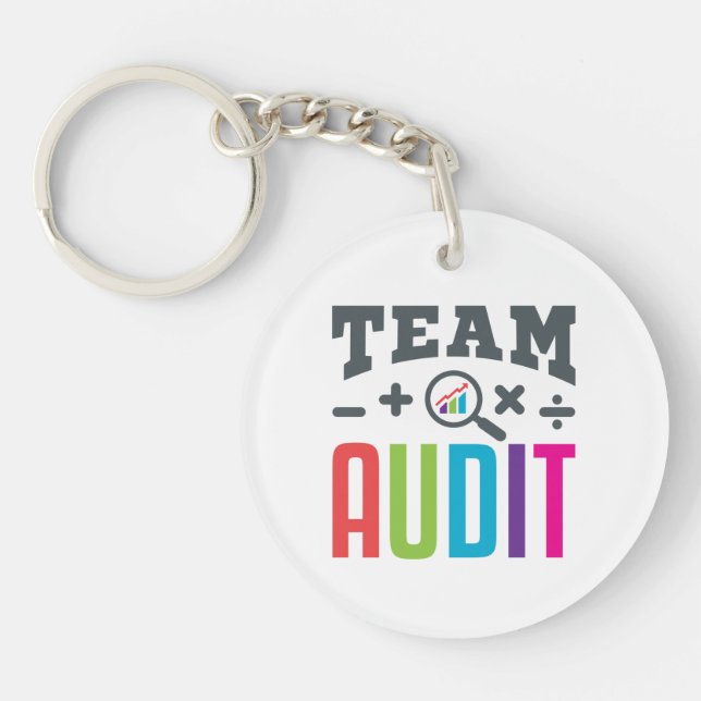 Porte-clefs Équipe d'audit Auditeur Groupe d'audit Comptable (Devant)