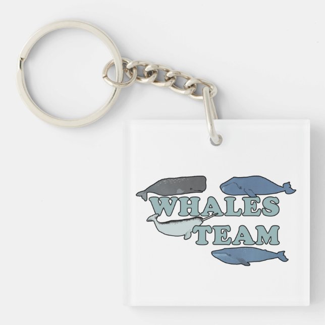 Porte-clefs Équipe de baleines De l'environnement Amateur de b (Devant)
