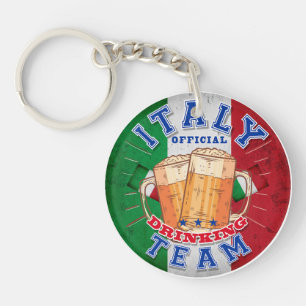 Porte-clefs Équipe de boisson officielle d'Italie. Bière drôle