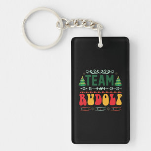 Porte-clefs Équipe de cadeaux de Noël Rudolf
