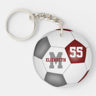 Porte-clefs équipe de l'école maroon grey couleurs filles garç