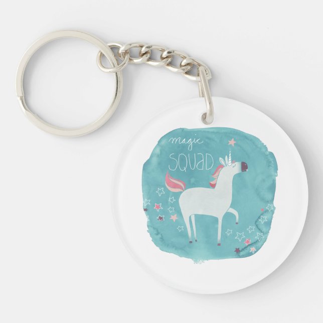 Porte-clefs Équipe de licorne magique (Devant)