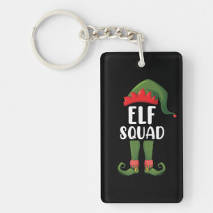 Porte-clefs Équipe de lutins drôle de Noël en famille