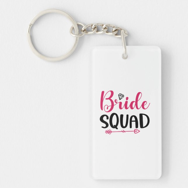 Porte-clefs Équipe de mariée mariage (Devant)