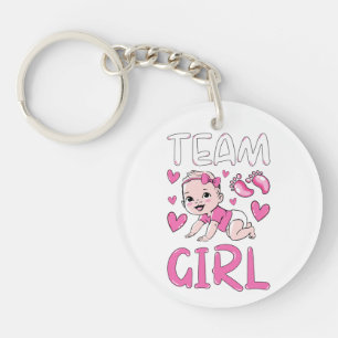 Porte-clefs Équipe de révélation de genre Fille Fête Set Cercl