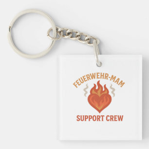 Porte-clefs Équipe de soutien des mamans pompiers – Fière Fire