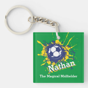 Porte-clefs Équipe personnalisée de football défensif boy g