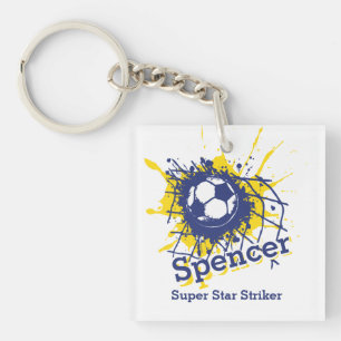 Porte-clefs Équipe personnalisée de football défensif garçon b