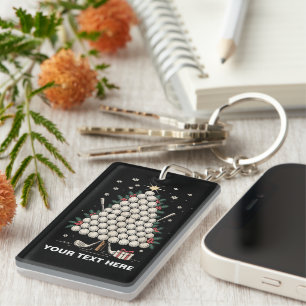 Porte-clefs Équipement de Noël personnalisé pour arbre de golf