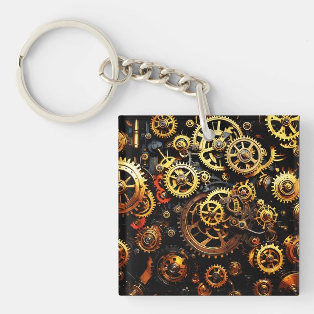 Porte-clefs Équipements de réchaud Steampunk 1004 (Devant)
