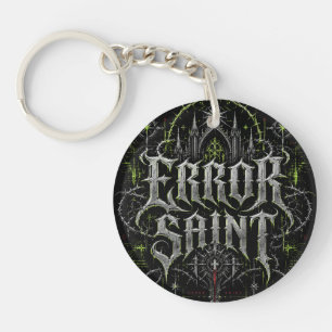 Porte-clefs Erreur Saint Gothique Cyberpunk Devant & Derrière 