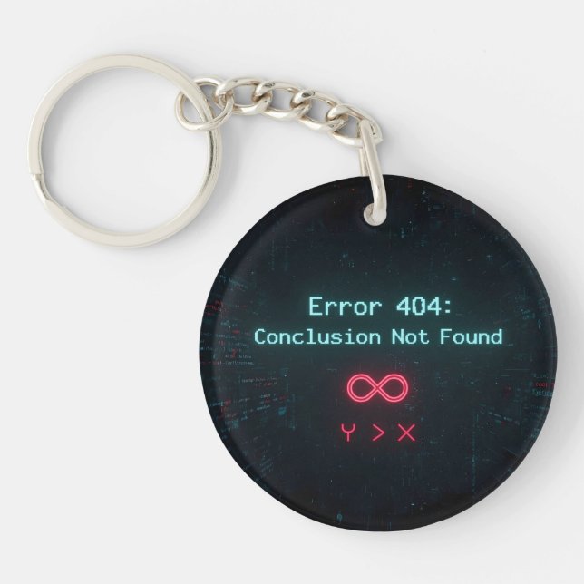 Porte-clefs Error 404: Conclusion Not Found – Logic Loop Keych (Devant)