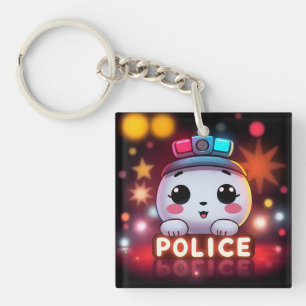 Porte-clefs Escouade de police mignonne – Conception de patrou
