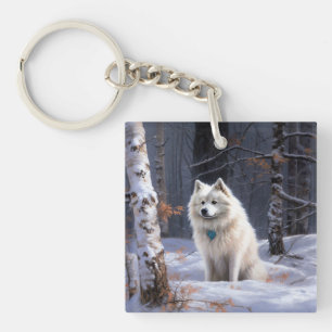 Porte-clefs Eskimo Américain Laissez Tomber la Neige Noël