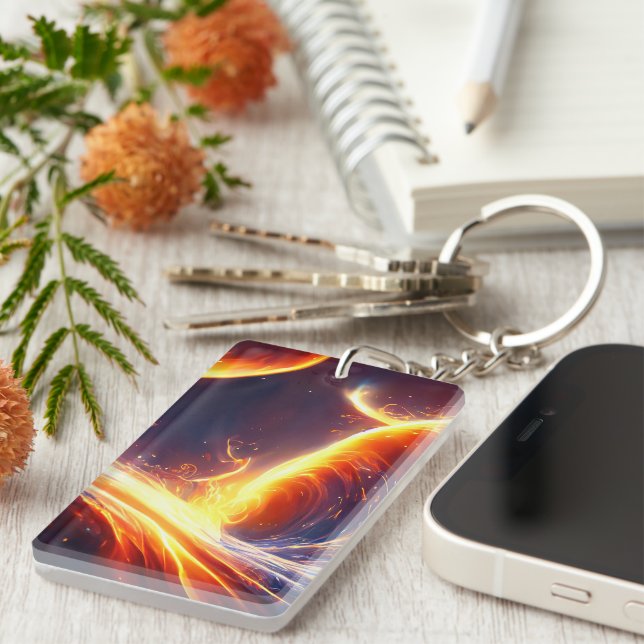 Porte-clefs Espace d'eau de feu (Devant droit)