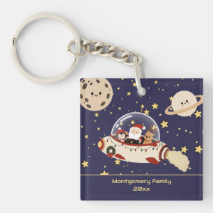 Porte-clefs Espace personnalisé du Père Noël pour Noël