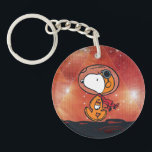 Porte-clefs ESPACE | Snoopy Geometry Moon Walk<br><div class="desc">Cette oeuvre Peanuts célèbre le 50ème anniversaire de l'orbite 10 Apollo 1969 de la lune et l'atterrissage de la lune Apollo 11. Cette conception présente des formes géométriques et Snoopy dans l'espace.</div>