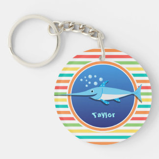 Porte-clefs Espadon ; Grandes arc-en-ciel lumineuses