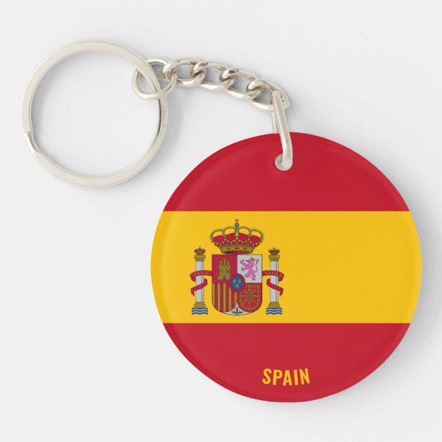 Porte-clefs Espagne Drapeau charmant patriotique (Devant)