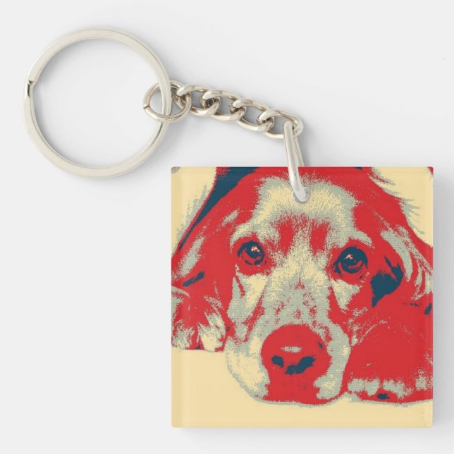 Porte-clefs Espagnol de cocaïer anglais, Chien, Chiot (Devant)