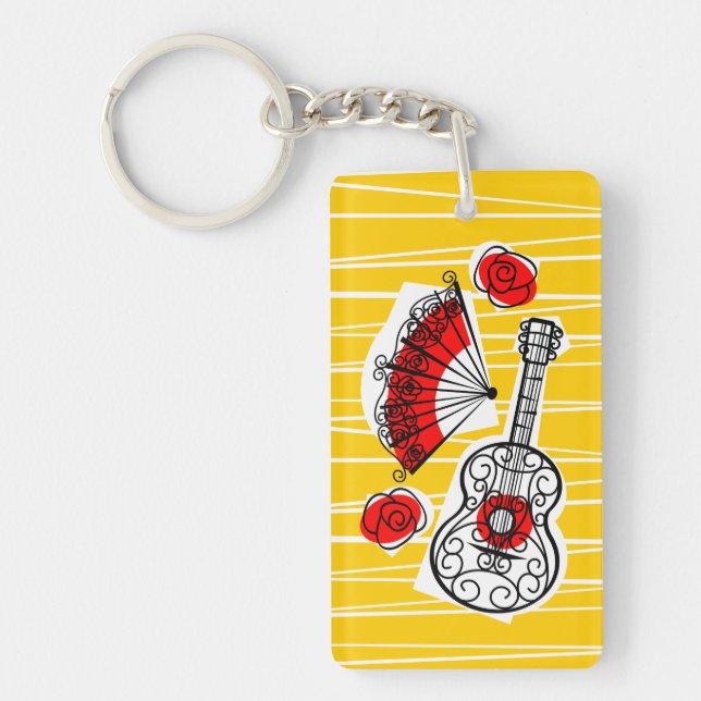 Porte-clefs Espagnol Souvenirs Texte porte - clé rectangle acr (Devant)