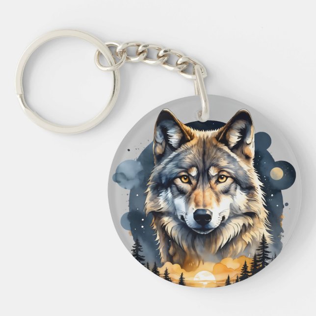 Porte-clefs Esprit du loup sauvage 2 (Devant)