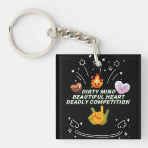 Porte-clefs Esprit Sale Beau Cœur Concurrence Mortelle